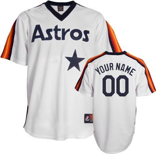 MLB Men's Houston Astros Authentic Jersey Personalized (White, 44/Large)