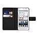 kwmobile Wallet Case for Huawei Ascend G510 - Protective PU Leather Flip Cover with Magnetic Closure, Card Slots and Kickstand