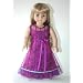 Purple Magenta Long Organza Dress and Slip ~ Made for 18" American Girl Dolls