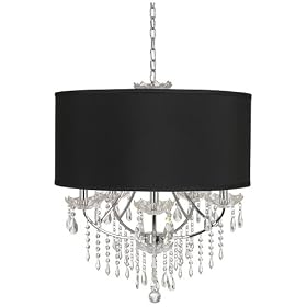 Vienna Full Spectrum 26 Wide Black Fabric Chandelier