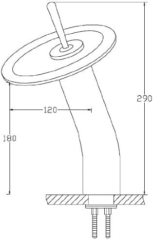 AquaOne New Glass Tray Waterfall Style Bathroom Vessel Sink Faucet & Pop Up Drain Brushed Nickel Finish
