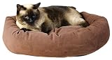 Micro Fiber Bagel Pet Bed - 54 in. x 41 in. - Brown