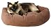 Micro Fiber Bagel Pet Bed - 42 in. x 32 in. - Brown