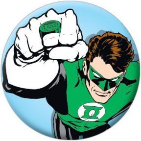  DC Comics Green Lantern Flying Button 81593 [Apparel]