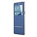 Galaxy Note 7 Case, Pandawell Slim Thin View Window PU Leather Flip Case Satnd with Smart Unlock Metal Slide Touch for Samsung Galaxy Note 7 - Blue
