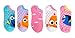 Disney Girls' Little Finding Dory 5 Pack No Show Socks, Assorted Pastel, 5-6.5