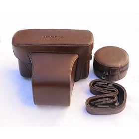 EzFoto Dark Brown Simulated Leather Case for Fuji X-Pro1 Camera
