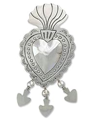 Sterling silver brooch pendant, Gypsy Heart