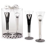 Mud Pie Bride And Groom Champagne Flute Set