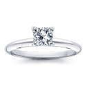 1.04 Carat F/VS1 Princess Certified Diamond Solitaire Engagement Ring in Platinum