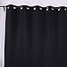 Deconovo Blackout Room Darkening Thermal Insulated Wide Panel Curtains for Bedroom 100 x 84 Inch Black 1 Panel