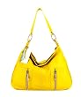 MODA ITALIA Italian Designer Yellow Leather Hobo Shoulder Bag Purse