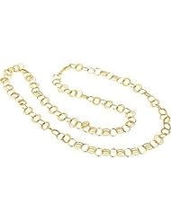 38" 11mm Fancy Link Chain in 14k Yellow Gold