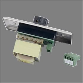 Atlas AT10 10 Watt Single Gang Stainless Steel 70.7V Commercial Attenuator with dial and scale by