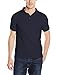 IZOD Uniform Young Men's Short Sleeve Pique Polo, Navy, Large