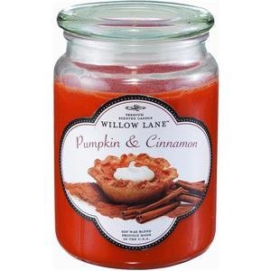 Candle-lite Willow Lane 19oz Jar with Soy Wax - Pumpkin & Cinnamon