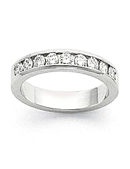 14k White Gold VS Diamond Channel Band Diamond quality VS (VS2 clarity, G-I color)