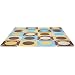 Skip Hop 20 Piece 70"x56" PlaySpot Floor Mat, Blue/Gold