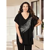 Ulla Popken Feather Sequin Tunic