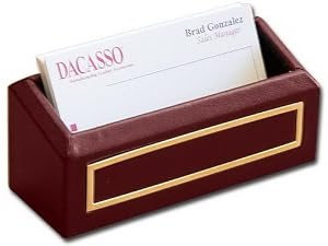 Burgundy 24Kt Gold Tooled Business Card Holder