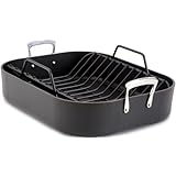 All-Clad E87599 Hard Anodized 16-Inch x 13-Inch Large Roasting Pan with Nonstick Rack / Cookware, Black