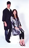 Salonchic Client Kimono-Style Robe-Shimmering Silver # 4026