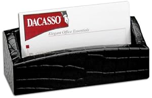 Black Crocodile Embossed Business Card Holder