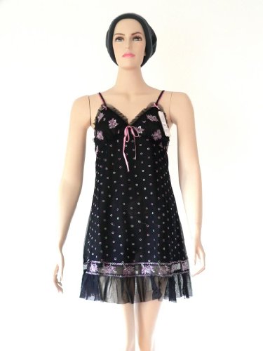 EROS-Chemise de nuit -Nuisette satin et dentelle-Taille 38 EROS-Chemise de nuit -Nuisette satin et dentelle-Taille 38