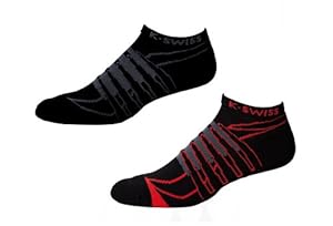 K-Swiss 2.0 iMPACT Blade Jetster Socks (2-Pack) - fiery red/black, large