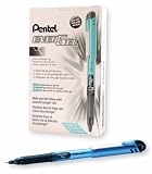 Pentel EnerGel Liquid Gel Pen, Fine Needle Tip, Blue Barrel, Black Ink, Box of 12 (BLN15-A)