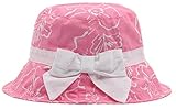 (コ-ランド) Co-land ベビー用ハット 赤ちゃんキャップ キッズ帽子 子供サンバイザー フィッシャーマンハット 花柄 蝶結びリボン飾り 女の子 女児 帽子 快適 ピンク 46cm