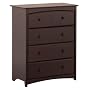 Stork Craft Beatrice 4 Drawer Chest, Espresso