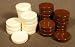 Urea Backgammon checkers, Brown & White 1.5