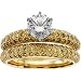 14K Yellow Gold Diamond Semi Mount Engagement Ring (0.75 ctw, G-H, SI1)