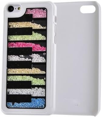Meaci Apple Iphone 5c Case Glitter Bling Neon Rhinestone Series Protective Case Piano (I)
