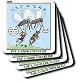 Knots Camping - Use a Checklist and Add Bug Spray - Set Of 4 Coasters - Soft Knots Camping - Use a Checklist and Add Bug Spray - Set Of 4 Coasters - Soft