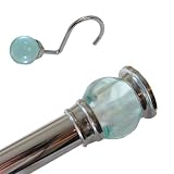 Acrylic Finial Shower Rod - Blue