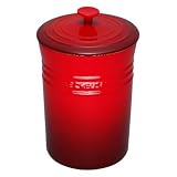 LeCreusetStonewareSmall2-1/4-QuartCanister,Cherry