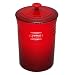 Le Creuset Stoneware Small 2-1/4-Quart Canister, Cherry