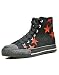 mode wichtig Punk Shoes 8-eye Stars Black/Red