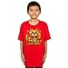 Minecraft Big Boys' Lucky Ocelot Youth T-Shirt, Red Heather, Large