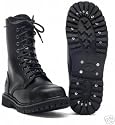 10-Loch Springerstiefel Ranger Stiefel schwarz mit Stahlkappe