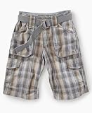 Guess? Boys Belted Plaid Pazio Shorts