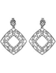 Diamond Earrings Sterling Silver 1/5 Cttw Pair Diamond Earrings