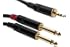 Elite Core SuperFlex Gold SFP-Y05Q3.5MM Two 1/4-Inch TS to 3.5mm Stereo Y Patch Cable, 5-Feet