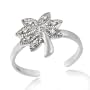 Sterling Silver Designer-Inspired CZ Palm Tree Toe Ring