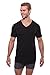 Men's Bamboo V-Neck Undershirt (Black, X-Large) Plain T-Shirts for Him MB6002-BLK-XL