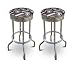 2 MAN CAVE Oakland Raiders Football themed 29'' Specialty Chrome Barstools Bar Stools