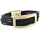 Kenneth Cole New York "Beaded Bracelets" Rectangle Black Multi-Row Bracelet