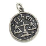Sterling Silver Libra & Charming Zodiac Pendant